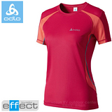 【瑞士 ODLO】女新款 銀離子圓領短袖T恤.吸濕排汗衣.運動上衣/ 346571 紅/中橘