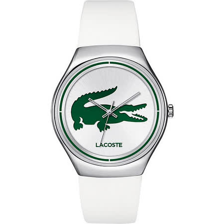 【開箱心得分享】gohappy 購物網Lacoste 鱷魚 浮雕時尚腕錶-銀x綠 L2000847評價好嗎板橋 中山 路 一段 152 號