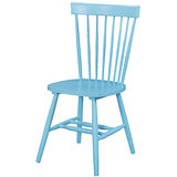 (時尚風情) V型藍色實木餐椅/休閒椅