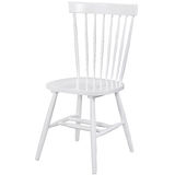 (時尚風情) V型白色實木餐椅/休閒椅