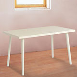 (時尚風情) 4尺白色長方型餐桌/休閒桌