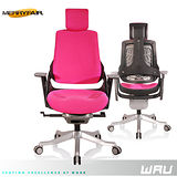 【Merryfair】WAU時尚運動款機能電腦椅(OA布)-桃紅黑框
