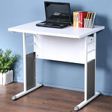 《Homelike》巧思辦公桌 亮白系列-白色加厚桌面80cm