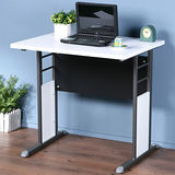 《Homelike》巧思辦公桌 炫灰系列-白色加厚桌面80cm