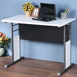 《Homelike》巧思辦公桌 炫灰系列-白色加厚桌面100cm