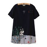【LOVE20東京館】拼布風熊貓短袖上衣(共二色)