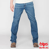 BOBSON 男款高腰伸縮直筒褲(藍1798-53)