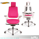 【Merryfair】WAU時尚運動款機能電腦椅(OA布)-桃紅白框