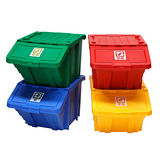 【容量超大】家用可疊式資源回收箱 4色/組