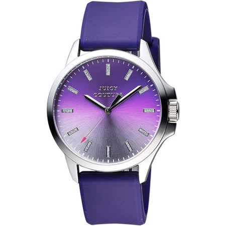 【開箱心得分享】gohappyJuicy Couture Jetsetter 幻彩系列時尚漸層腕錶-紫 J1901165哪裡買大 遠 百 威 秀 影 城