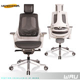 【Merryfair】WAU時尚運動款機能電腦椅(全網)-深灰網白框
