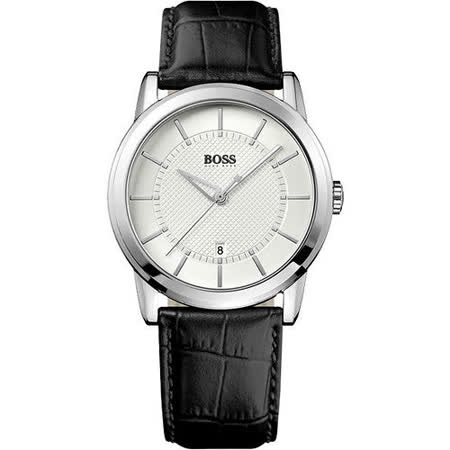 【好物分享】gohappyHugo Boss 紳士家德式復刻腕錶-銀/黑 H1512625心得愛 買 總 公司