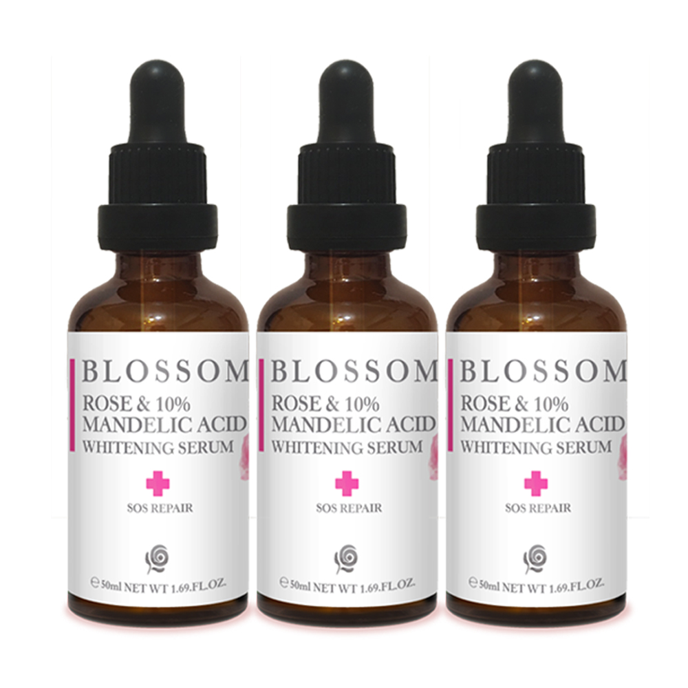 【BLOSSOM】玫瑰杏仁酸10%煥膚淨白保濕露(50ML/瓶)*3入組 【BLOSSOM】玫瑰杏仁酸10%煥膚淨白保濕露(50ML/瓶)*3入組