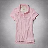 【A & F】2014女時尚麋鹿粉紅色短袖Polo衫【預購】