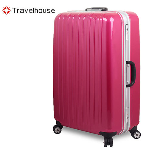 【Travelhouse】COLOR忠孝 復興 sogoS 26吋視覺享宴PC鋁框硬殼行李箱(玫紅)