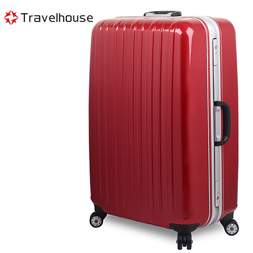 【Travelhouse】COLORS 大 遠 百 遠東 百貨29吋視覺享宴PC鋁框硬殼行李箱(紅)