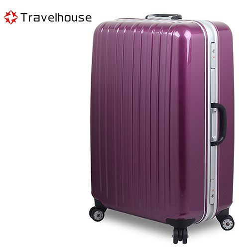 【Travelhouse】COLOR台灣 sogoS 29吋視覺享宴PC鋁框硬殼行李箱(紫)