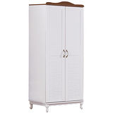 【幸福屋】芭比2.7尺白色兩用衣櫃