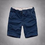 A & F 2014男時尚簡緻深藍色休閒短褲【預購】