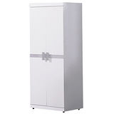 【幸福屋】貝拉2.5尺白色水鑽單抽衣櫃