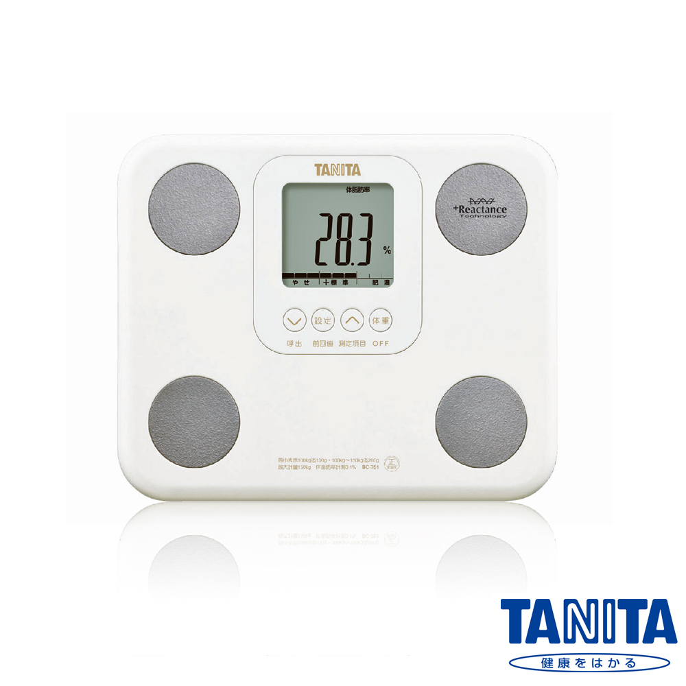 日本TANITA七合一羽量輕巧體組成計BC751-珍珠愛 買 電池 回收白