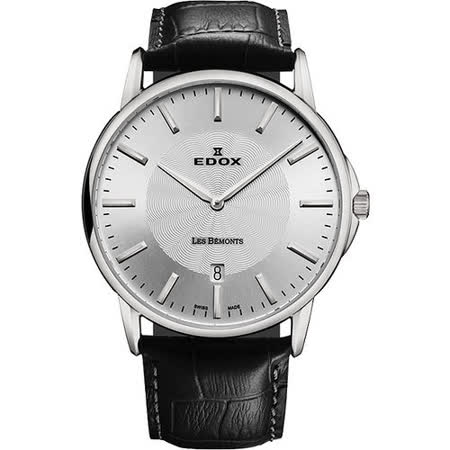 【私心大推】gohappy 線上快樂購EDOX Les Bemonts 薄曼系列石英腕錶-銀 E56001.3.AIN價錢台中 大 遠 百 櫃 位