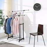 《BuyJM》日系簡約外彎雙桿伸縮衣架