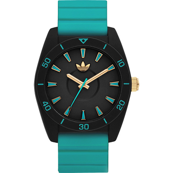 【部落客推薦】gohappyadidas Originals Santiago 同心圓時尚腕錶-黑x綠 ADH9063評價愛 買 營業 時間