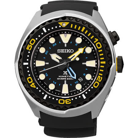 【勸敗】gohappy 線上快樂購SEIKO Kinetic 怒海征服者GMT潛水200米腕錶-黑x銀 5M85-0AB0Y評價好嗎高雄 sogo 百貨