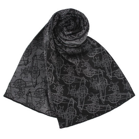 【好物推薦】gohappy快樂購Vivienne Westwood 新款雙色滿版草寫星球圖樣圍巾-淺灰/黑開箱太平洋 sogo 永和