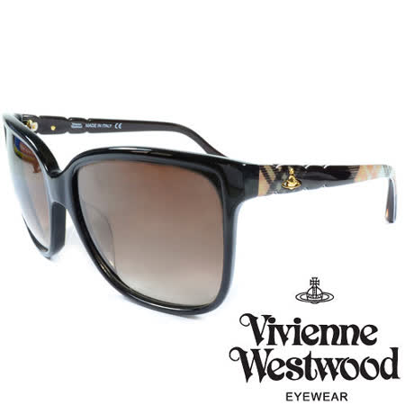 【網購】gohappy 線上快樂購Vivienne Westwood 英國薇薇安魏斯伍德經典土星多彩格紋太陽眼鏡 VW85301效果買 公司