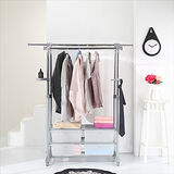 《BuyJM》和風雙桿四抽活動伸縮衣架