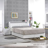OZ 歐舒家居 Lavender 白色 5 尺三件房間組 (床頭箱+床底+獨立筒床墊)