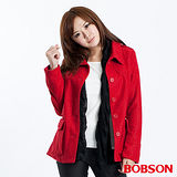 BOBSON 女款翻領毛呢外套(紅32105-13)