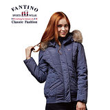【FANTINO】寒冬嚴選羽絨連帽外套(白、丈青)485205-206
