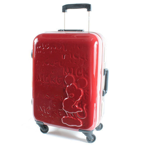 【CROWN皇冠】25吋TSA海關鎖新光 三越 南西 店 迪士尼米奇皇室版硬殼旅行箱 雙色紅黑