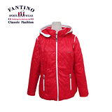 【FANTINO】保暖修身休閒羽絨連帽外套(紅.紫) 285106-107