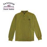 【FANTINO】舒適棉質‧保暖性極佳男性休閒上衣(芥末綠) 241146