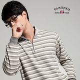 【FANTINO】風衣拼接時尚POLO衫(灰) 141306