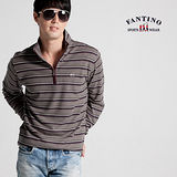 【FANTINO】舒適時尚POLO衫(灰色條紋) 141337
