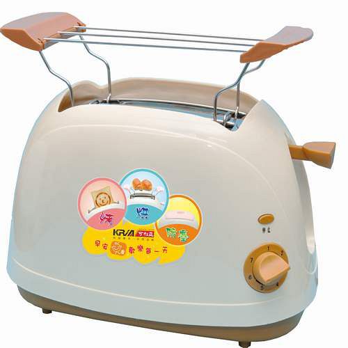 【KRIA可利亞】烘烤二用笑臉麵包機KR-8003(咖啡色)