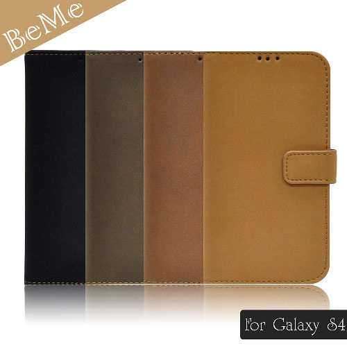 BeMe Samsung Galaxy S4 紳士款仿皮革側翻式筆記本保護殼