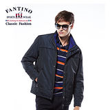 【FANTINO】冬天必備.男款保暖風衣外套 (深藍) 445112