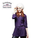 【FANTINO】修飾身型鬆緊設計女款洋裝 (紫) 481107