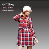 【FANTINO】女款長版格子洋裝 (紅) 482103