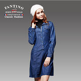 【FANTINO】女款長版牛仔洋裝 (紅) 482301