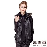 【麥雪爾】皺褶立領連帽背心-共三色