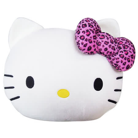 【享夢城堡】Hello Kitty 豹紋系大 遠 百 幾 點 開門列-頭型抱枕被