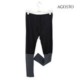 【AGOSTO】兩段式拼接內搭褲(P22103)