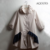 【AGOSTO】蕾絲大布釦七分袖外套(P22148)